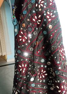 Pure Cotton Mirror Work Skirt
