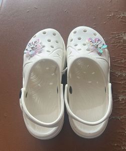 White Clogs with Charms
