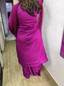 Silk Embroidered Sharrara Set