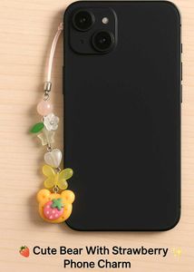 🍓🐻 Kawaii Strawberry Bear Cute Phone Charm