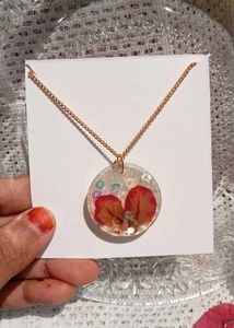 Pressed Flower Resin Necklace