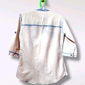 Denim Shirt For Women/Men - (Size S/M)