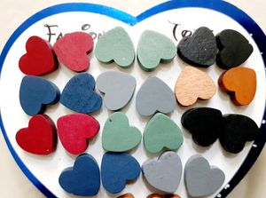 New Designer 2 Dozens 24 Set Stylish Heart Stud