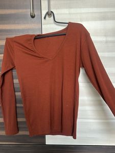 Brown Long Sleeve Top