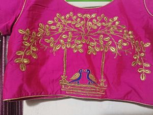Embroidery Pink Blouse