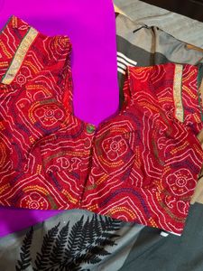 Red Bandhani Blouse