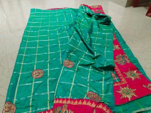 Sea Green Fancy Saree