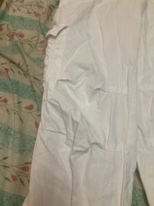 White Cargo Cropped Pants