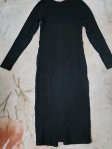 Button-Down Knit Midi Dress