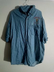 Thrifted baggy Vintage Denim Shirt