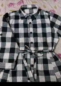 Checked Shirt Kurta