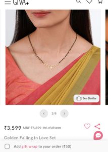 Golden emaoured in Love mangalsutra