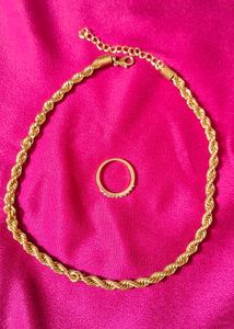Combo Of Pinterest Style Necklace And Ring✨