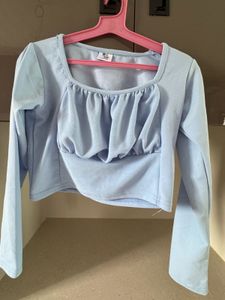 Cute Blue Crop Top