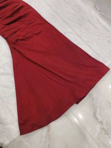 Elegant Burgundy Evening Gown