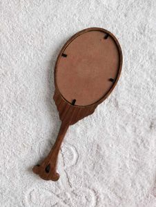 Vintage Wooden Hand Mirror Frame