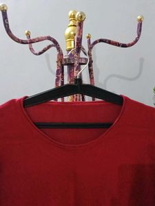 Red Long Sleeve Top