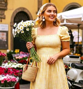 Pinterest inspired Yellow Gingham Dress
