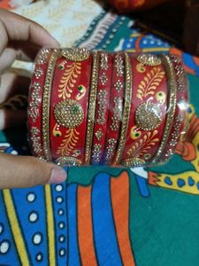 Red &amp; Gold Bangles