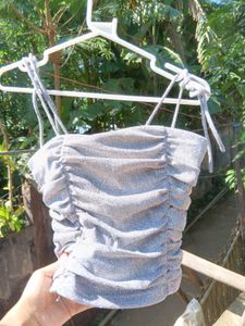 Shimmery Ruched Top