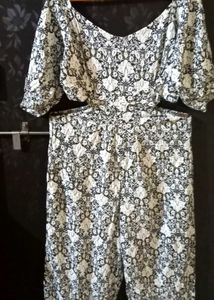 Floral Print Off-Shoulder Jumpsuit