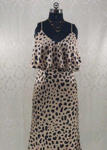 Korean Leopard Print Dress...