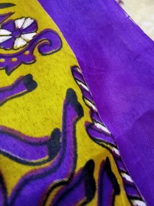 Vintage Grapic Dear And Carrige Silk Saree