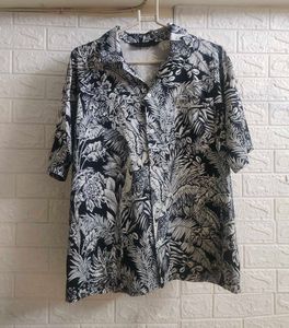 Palm Angels Jungle Parrot Bowling Loose Fit Shirt