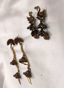 Vintage Style Swan Drop Earrings