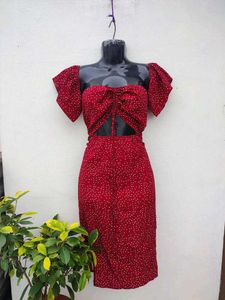 Shein Red Drawstring Dress❤️