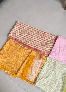 Set Of 5 Dupattas , Jaipuri Cotton With Prints