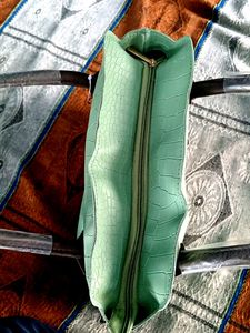 Mint Green Croc Tote Bag
