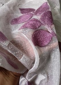 Set Of 2 Long Elegant Floral Embroidered Curtai