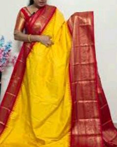 Elegant Yellow premium Gadwal Saree