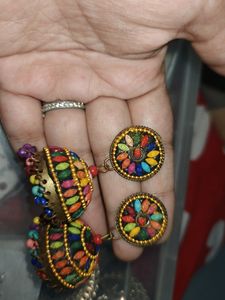 Multi Colour Jhumka
