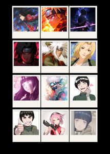 Pack Of 12 Naruto Anime Polaroid Photocards