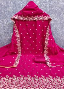Elegant Pink Embroidered Suit Set