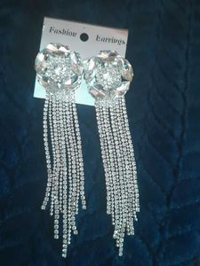 Glamorous Rhinestone Dangle Earrings