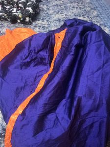 Orange Puff Sleeve Blouse