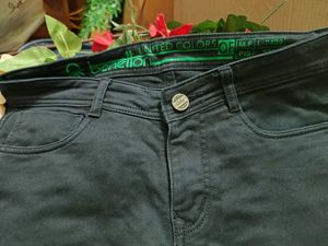 Men United Color of Benetton Black Straight Jeans