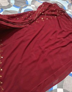 Maroon Georgette Saree For Women🥻