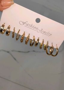 Gold Hoop Earring Set