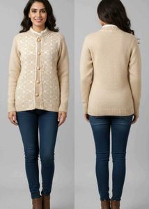 Cozy Beige Textured Cardigan