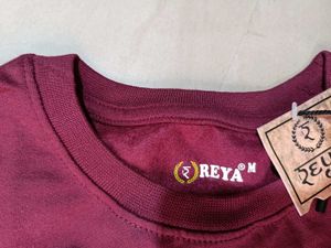 Maroon Crew Neck Sweatshirt, M Size