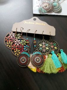 Colourful Oxidised Earrings