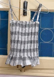 Plaid Cami Top 🩶🤍