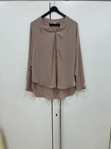 💖M&amp;S Effortless Chic! Zip-Front Nude Blouse 🌸