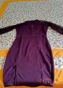 Elegant Purple Midi Dress