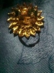 Tri-Color Floral Statement Ring