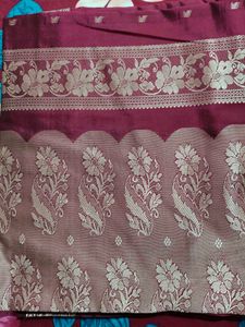 Elegant Maroon Banarasi Saree